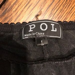 Gray, soft wide leg pants